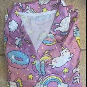 New! “Collemet” Women Pink / Blue/ White / Yellow  Pajama Set. Size: Large.